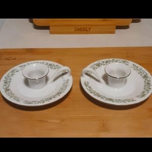 Vintage Mikasa MONTCLAIR Candlestick Taper Candle Holders Set of 2 #G9059 China